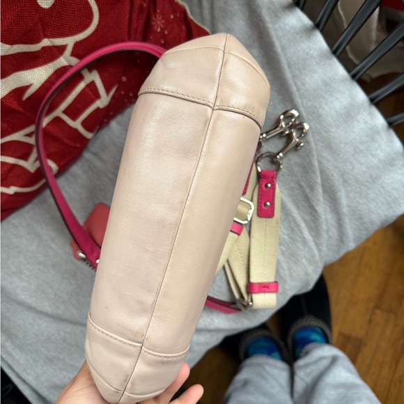 Coach Beige and Pink Shoulder Bag - Picture 6 of 6